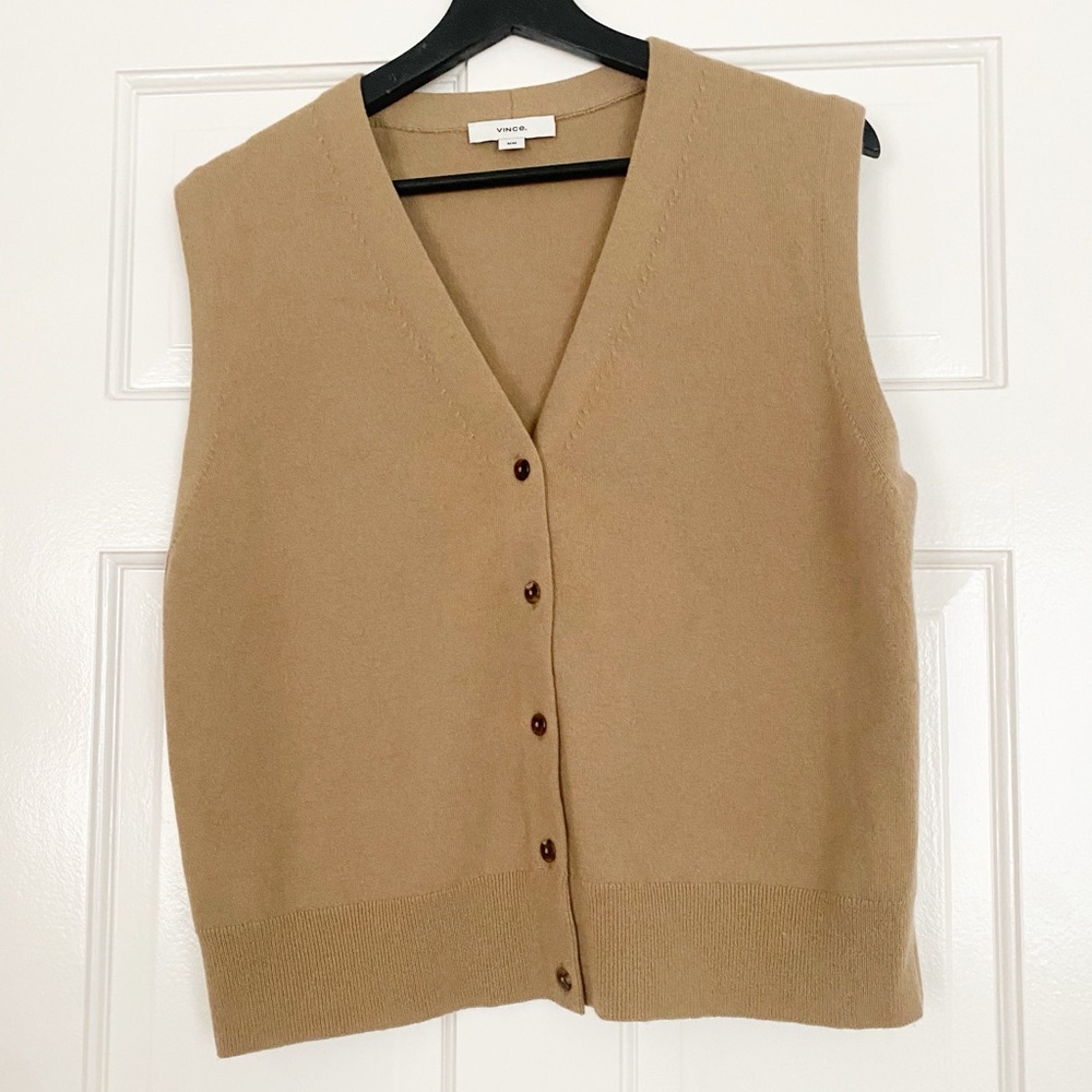 Vince Camel Button Sweater Vest